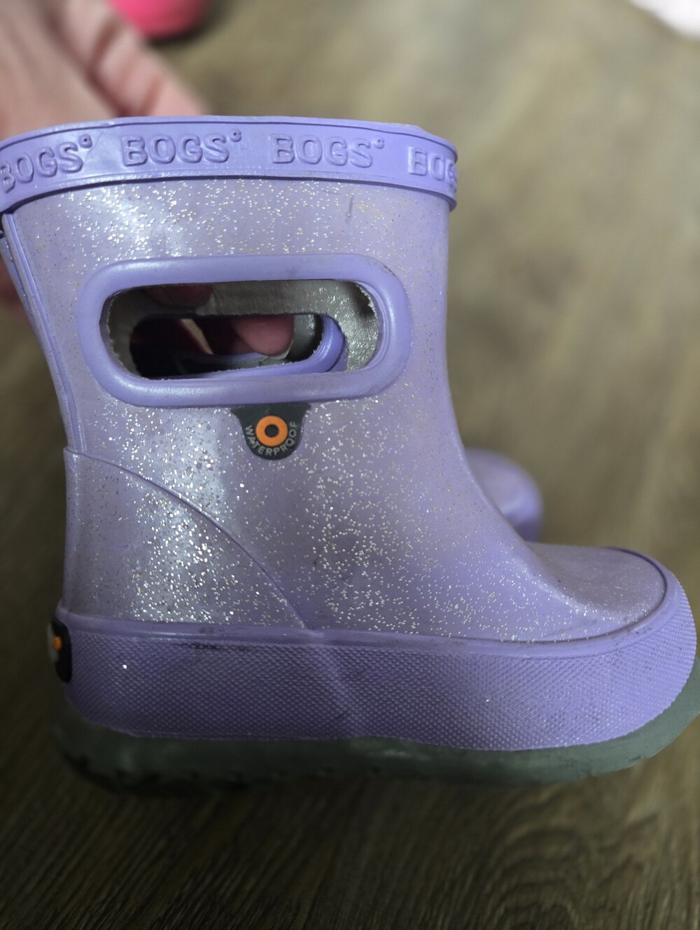 Bogs Kids Purple Glitter Rain & Snow Boots - Picture 4 of 5
